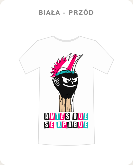 Camiseta blanca, delantero