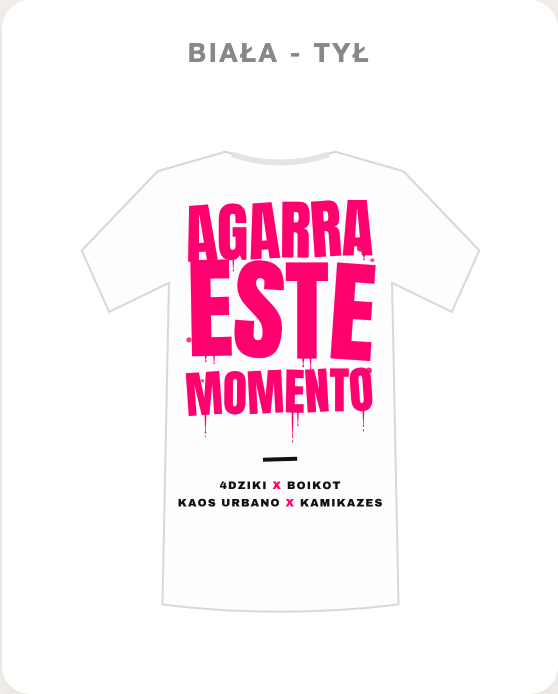 Camiseta blanca, espalda