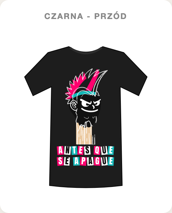 Camiseta negra, delantero