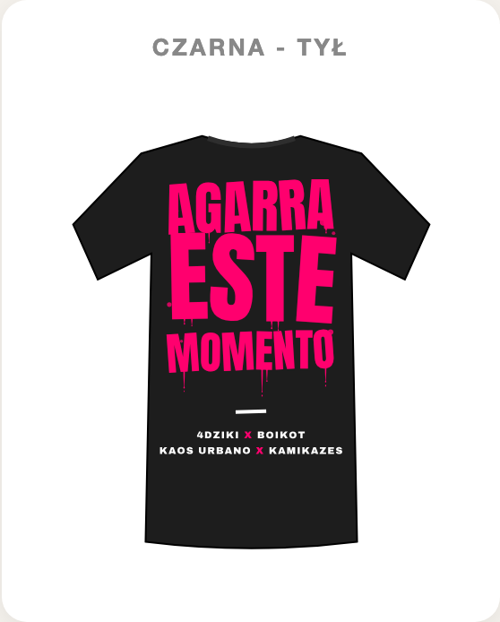 Camiseta negra, espalda