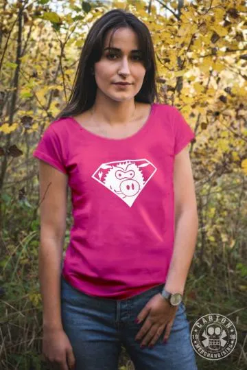 Koszulka damska SUPER DZIK pink