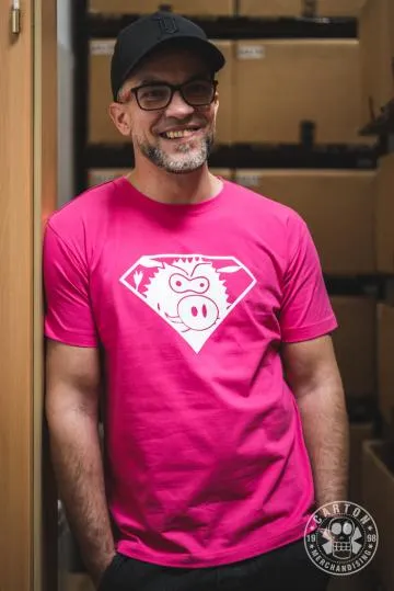Koszulka SUPER DZIK pink